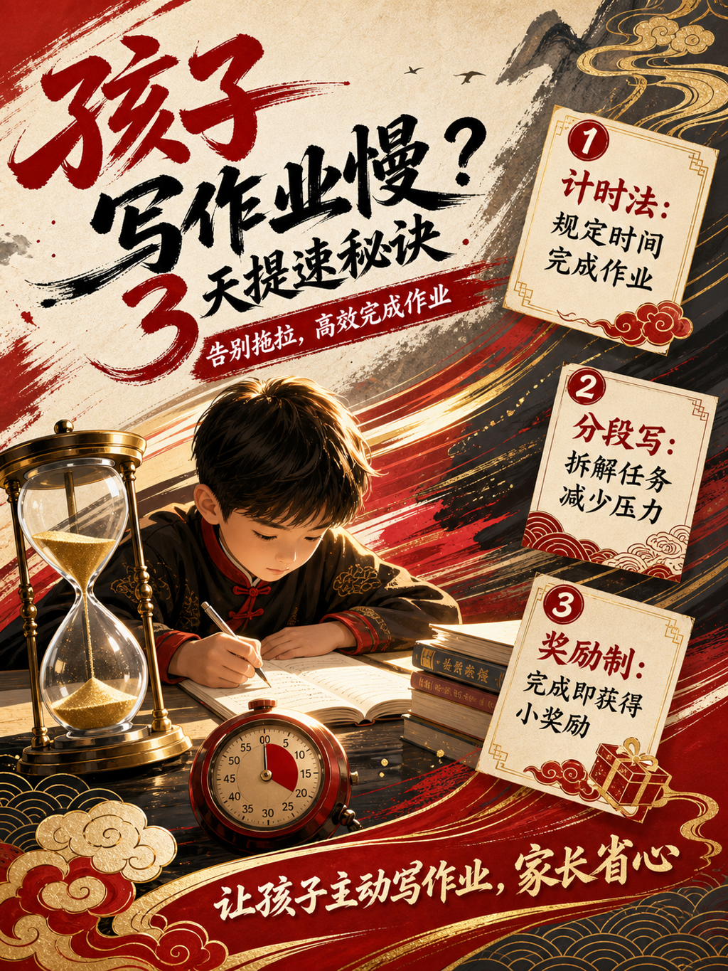 孩子写作业慢？3天提速秘诀